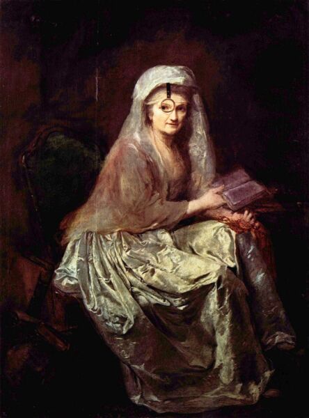 Анна Доротея Тербуш, «Автопортрет с моноклем», 1777 г.