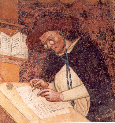 Фрагмент фрески Томмазо да Модена из церкви Тревизо, 1352 г.