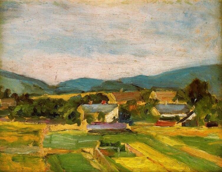 Эгон Шиле, «Пейзаж в Нижней Австрии», 1907 г.