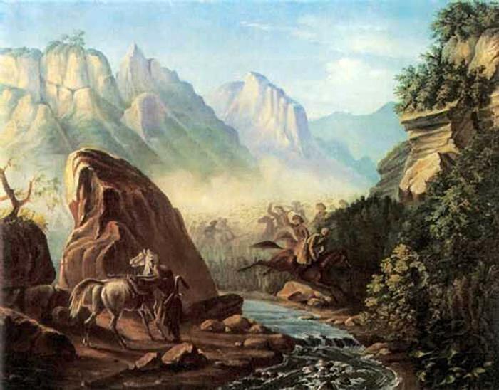 М. Ю. Лермонтов, «Перестрелка в горах Дагестана», 1840 г.