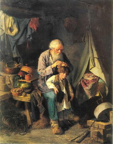 В. Г. Перов, «Дедушка и внучек», 1871 г.