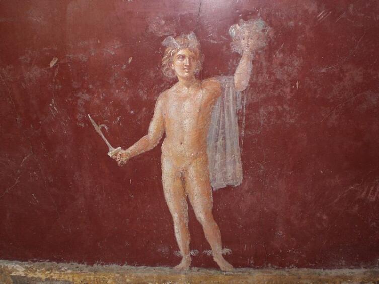 Древнеримская фреска «Персей с головой Медузы Горгоны», Вилла Сан-Марко в Стабиях, I век до н. э.
