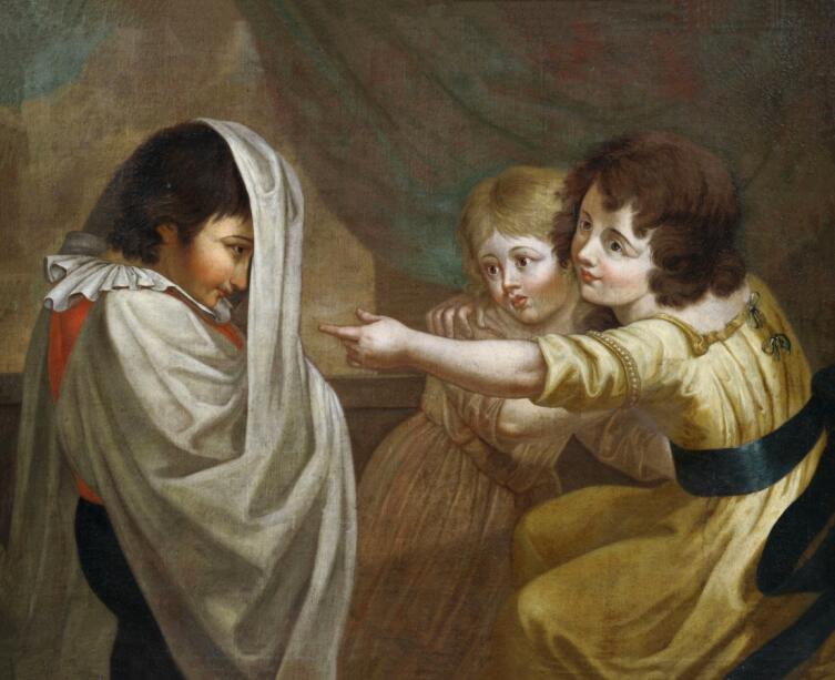 Неизвестный художник, «Мальчик притворяется призраком», 1600-е гг.