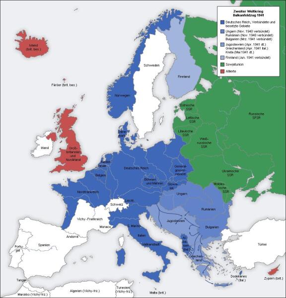 Европа к началу Великой Отечественной