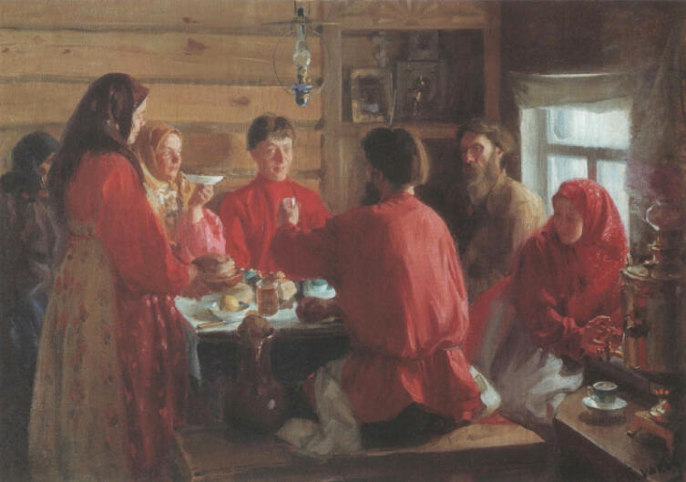 И. С. Куликов, «В крестьянской избе», 1902 г.