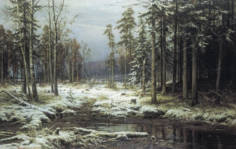 И. И. Шишкин, «Первый снег», 1875 г.