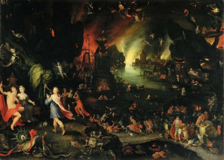 Ян Брейгель Старший, «Орфей в аду играет для Плутона и Прозерпины», 1594 г.