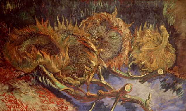 Винсент Ван Гог, «Четыре увядающих подсолнуха», 1887 г.