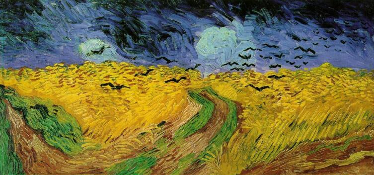 Винсент Ван Гог, «Пшеничное поле с воронами», 1890 г.