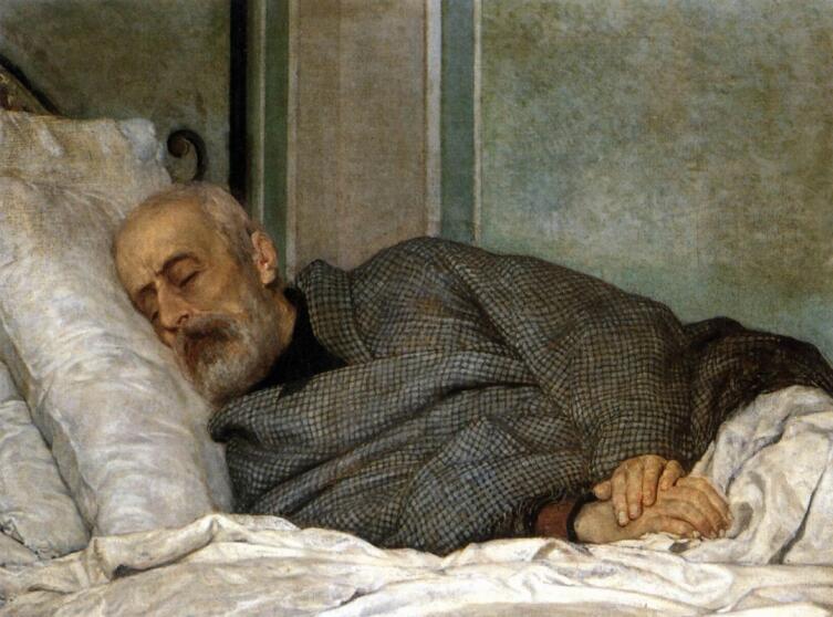 Сильвестро Лега, «Джузеппе Мадзини на смертном одре», 1873 г.
