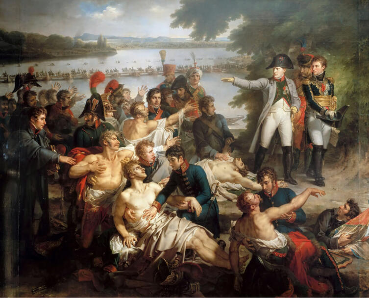 Шарль Мейнье, «Возвращение Наполеона на остров Лобау после битвы при Эсслинге»