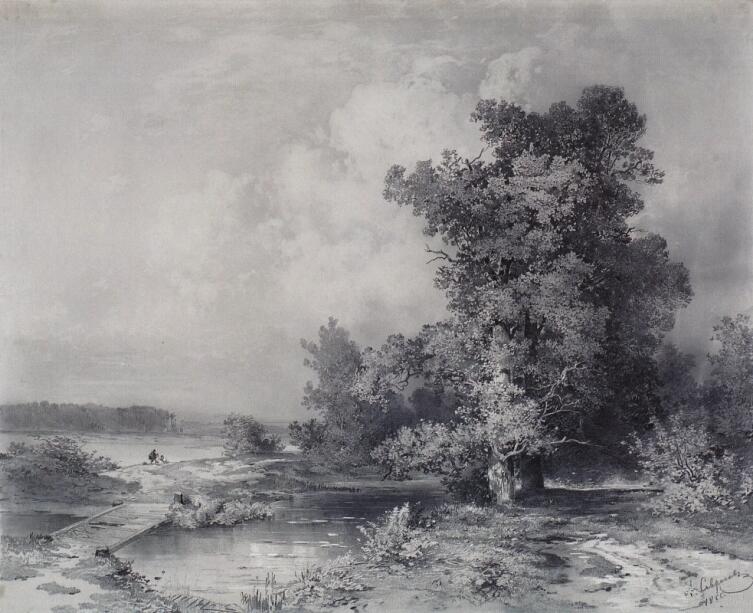 А. К. Саврасов, «Вид в селе Кунцеве под Москвой», 1855 г.