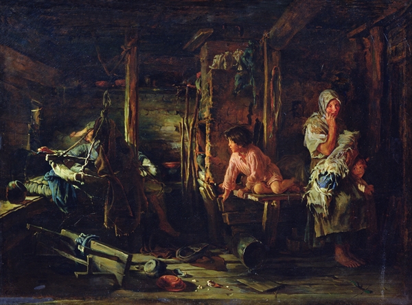 К. В. Лемох, «Пьяный муж», 1894 г.
