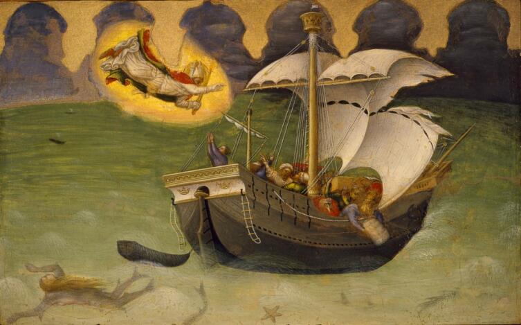 Джентиле да Фабриано, «Алтарь Святого Николая. Спасение моряков», ок. 1425 г.