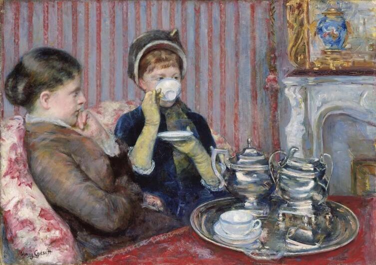 Мэри Кассат, «Чаепитие», 1880 г.