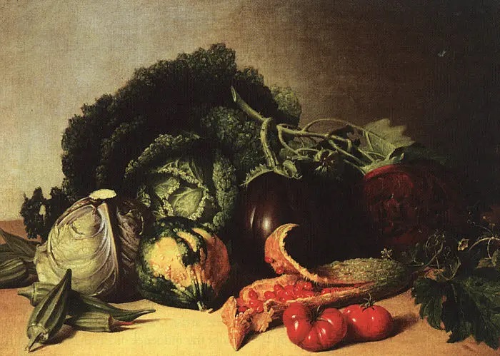 Джеймс Пил, «Натюрморт с капустой», 1848 г.