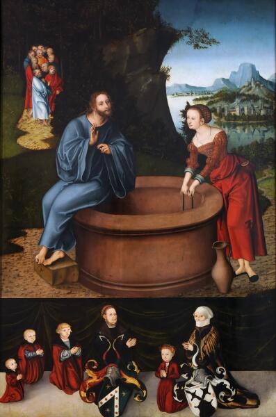 Лукас Кранах Старший, «Христос и самаритянка у колодца», 1537 г.
