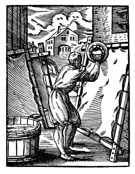 Изготовление пергамента, Германия, 1568 г.