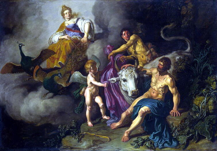 Питер Ластман, «Юнона застаёт Юпитер с Ио», 1618 г.