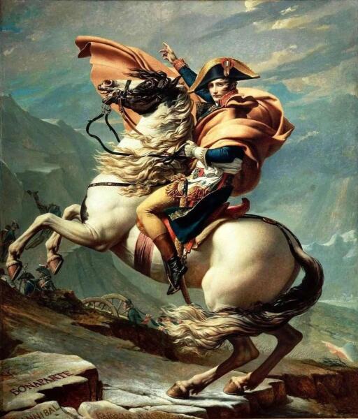 Жак-Луи Давид, «Наполеон на перевале Сен-Бернар» (третья версия), 1802 г.