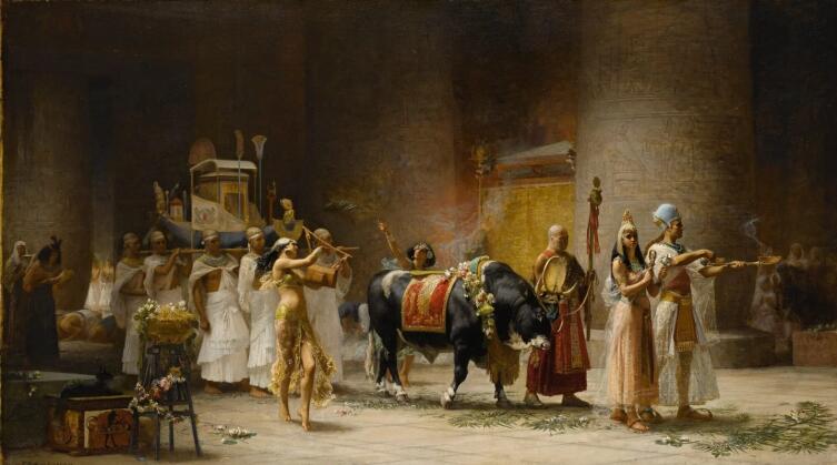 Фредерик Артур Бриджмен, «Шествие быка Аписа», 1879 г.