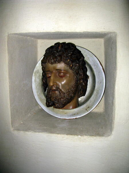 «Голова святого Иоанна Предтечи», деревянная скульптура, Германия