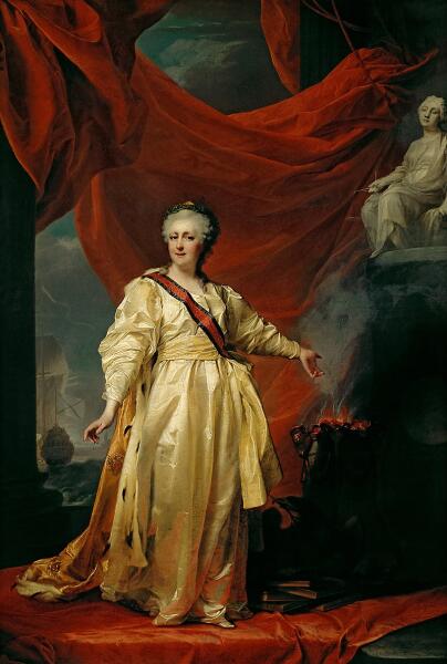Д. Г.Левицкий, «Екатерина II – законодательница в храме богини Правосудия», 1783 г.