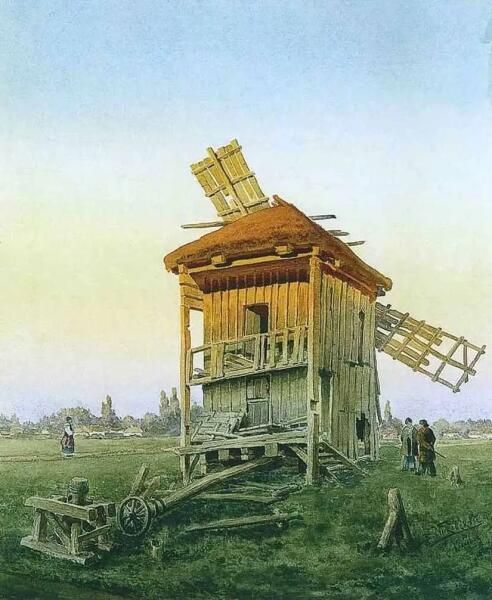 В. Е. Маковский, «Ветряная мельница», 1881 г.