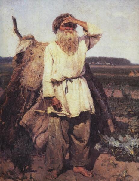 В. И. Суриков, «Старик-огородник», 1882 г.