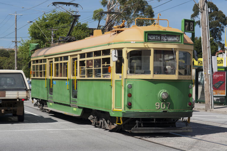 Старый трамвай в Мельбурне