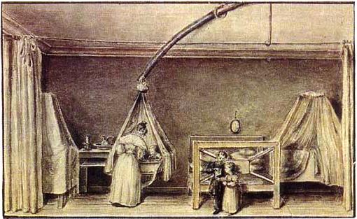 Давыдова А. И. с детьми в Петровском заводе, 1835 г.