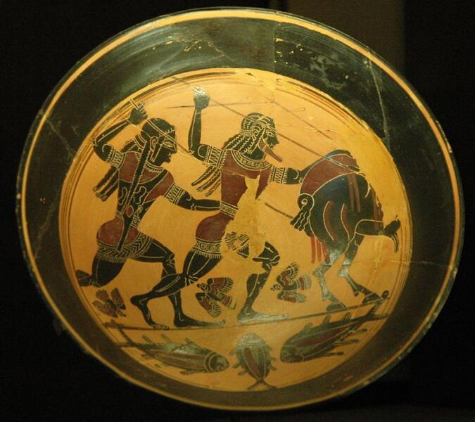 Лаконская ваза с изображением Калидонской охоты