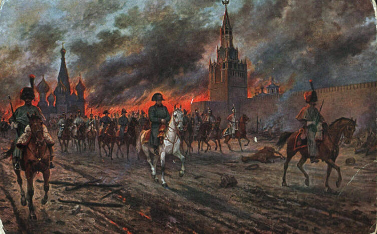 В. Мазуровский, «Московский пожар (1812)», 1910-е годы