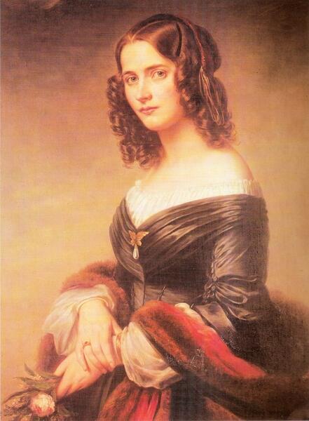 Сесиль Жанрено, жена Феликса Мендельсона. Портрет 1840 г.