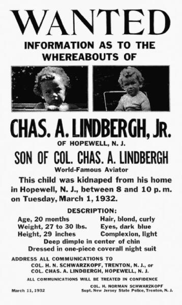 Поиск похитителя Чарльза Линдберга -младшего