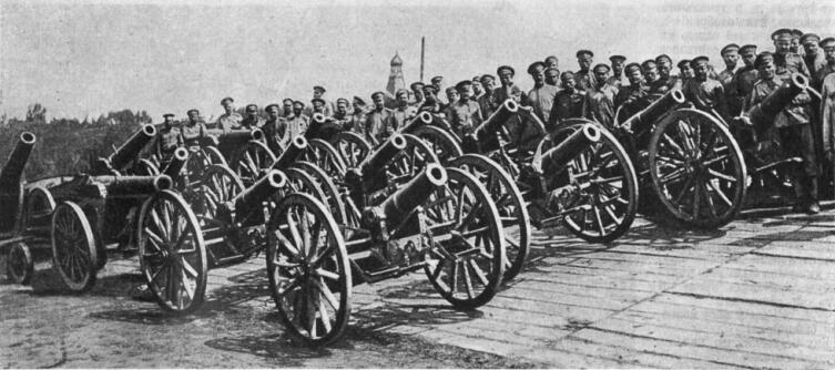 Австрийские орудия, захваченные русскими войсками