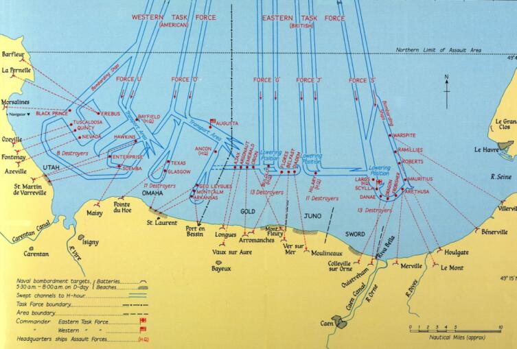 Уточненный план высадки Союзников в Нормандии.