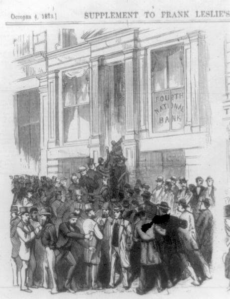 Паника у банка, Fourth National Bank, Нью-Йорк, 1873 г.