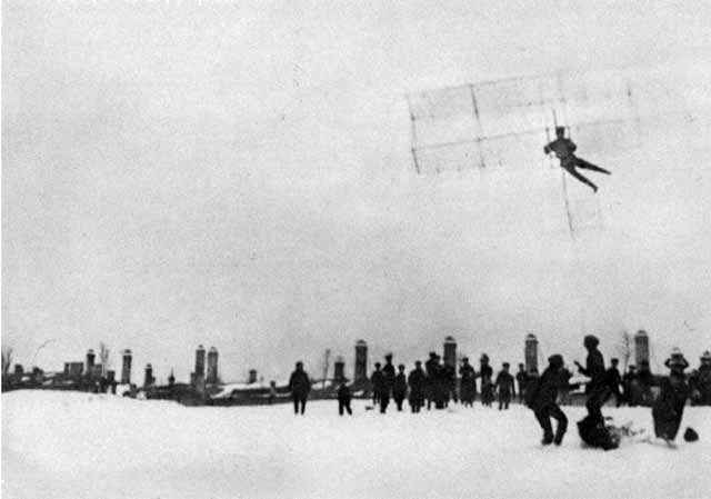 Полёт на планёре студента ИМТУ Андрея Туполева, 1910 г.