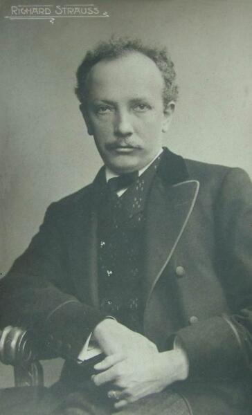 Рихард Штраус в возрасте 40 лет. Почтовая открытка. 1910 г.
