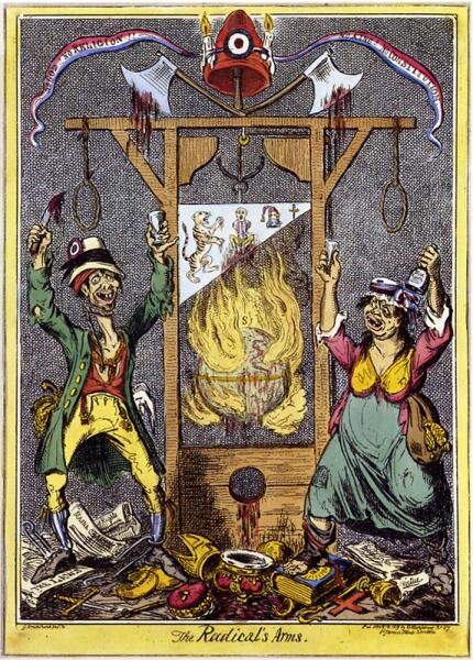 Английская карикатура Д. Крукшанка на французский революционный террор