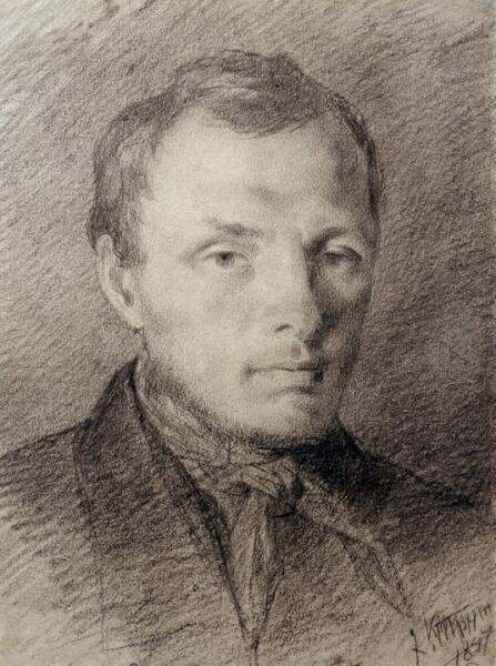 Достоевский в 26 лет, рисунок К. Трутовского,1847 г.
