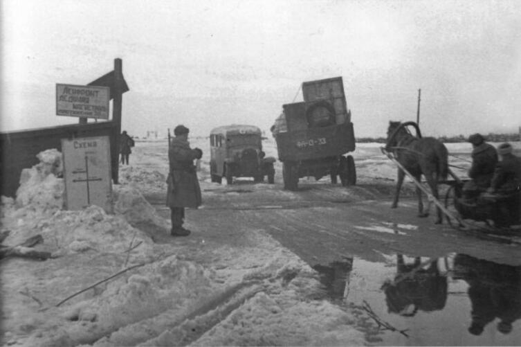 Движение транспорта по «Дороге жизни» в марте 1943 года