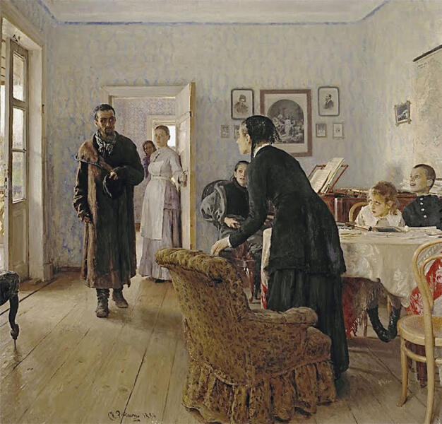 И. Е. Репин, «Не ждали», 1888 г.